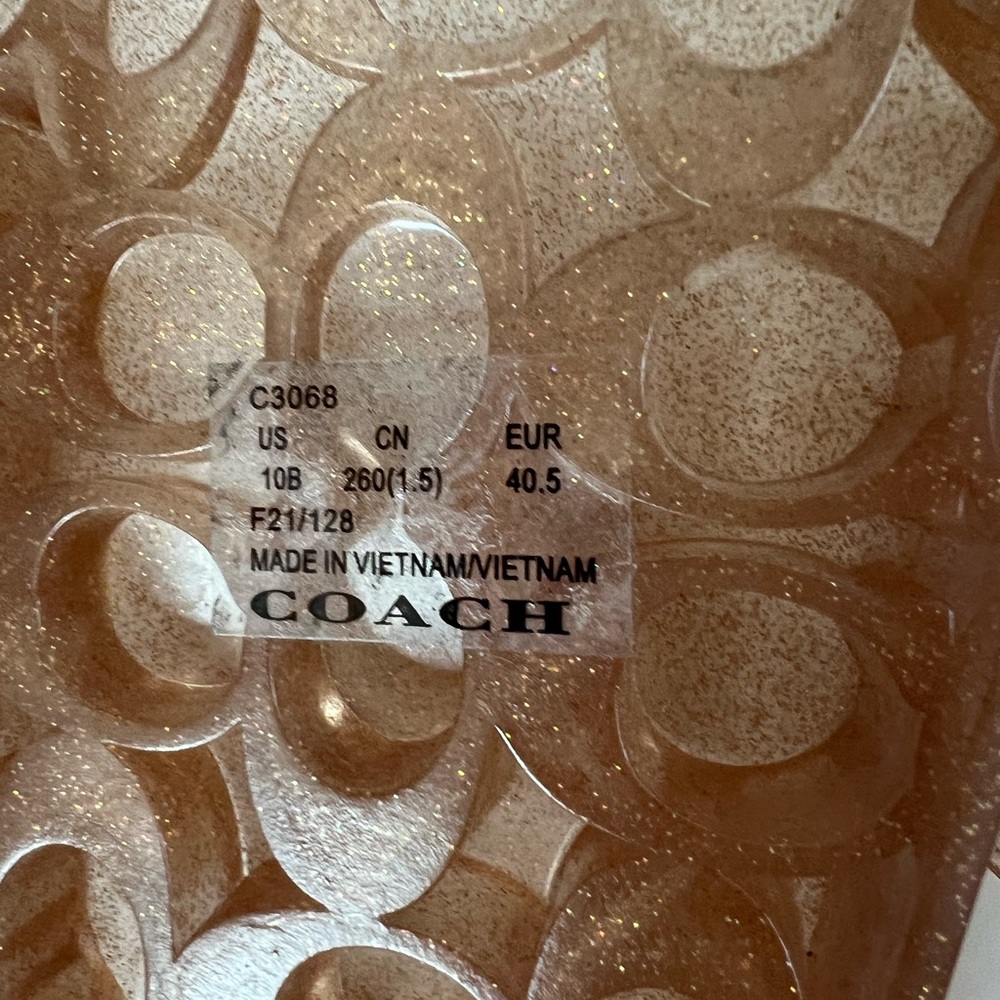 COACH Ulyssa w/sparkes Slide C3068 gold Sandals - Picture 6 of 7